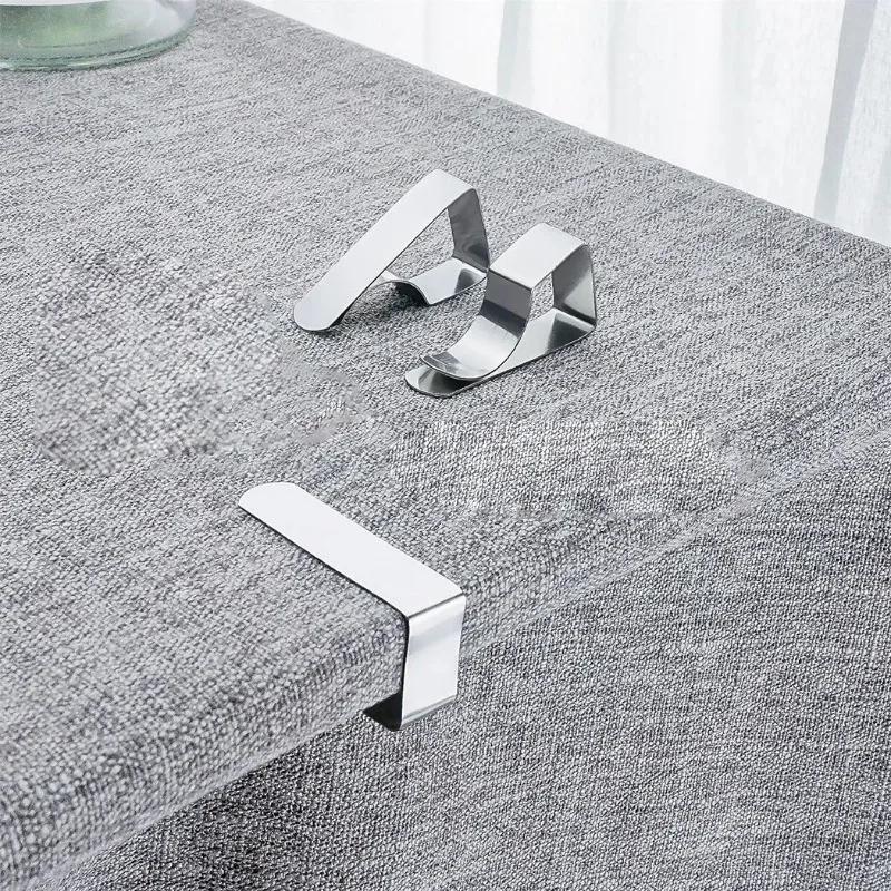 

8Pcs Stainless Steel Tablecloth Clamps Table Cloth Clips Holder Clip For Party Wedding Table Cover Clamps Decorative