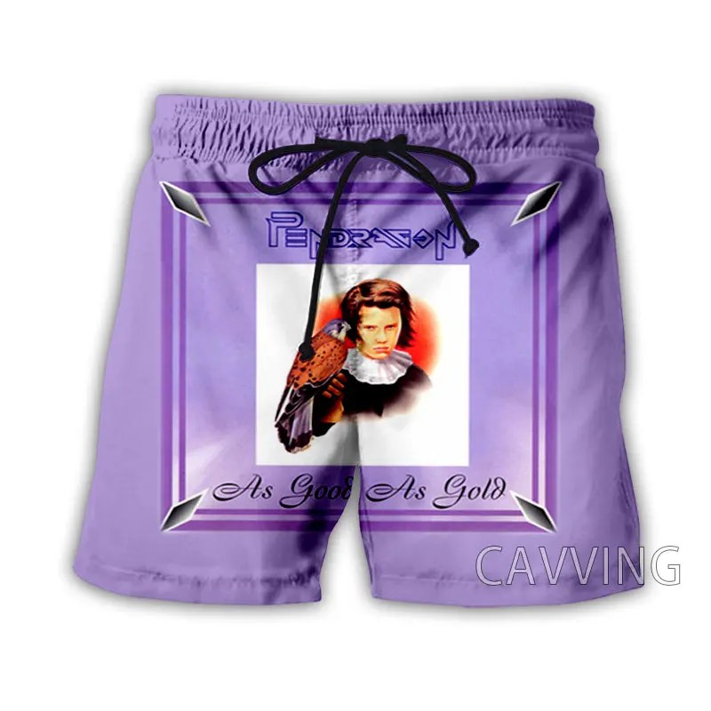 

New Fashion Women/Men's 3D Print Pendragon Band Summer Beach Shorts Streetwear Men Quick Dry Vacation Casual Shorts