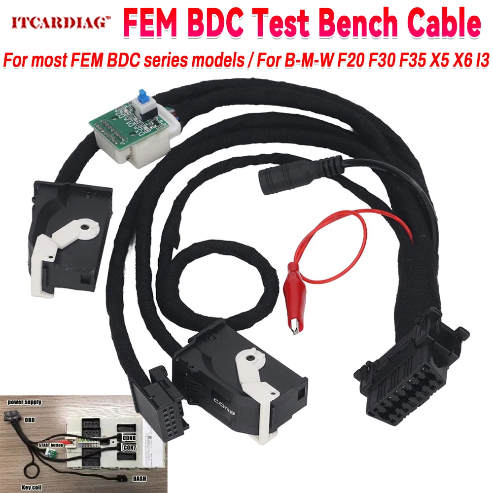 FEM BDC Car Testing Platform Cable 4 Interface Key Programmer Adapter Cable For BMW F20 F30 F35 X5 X6 I3