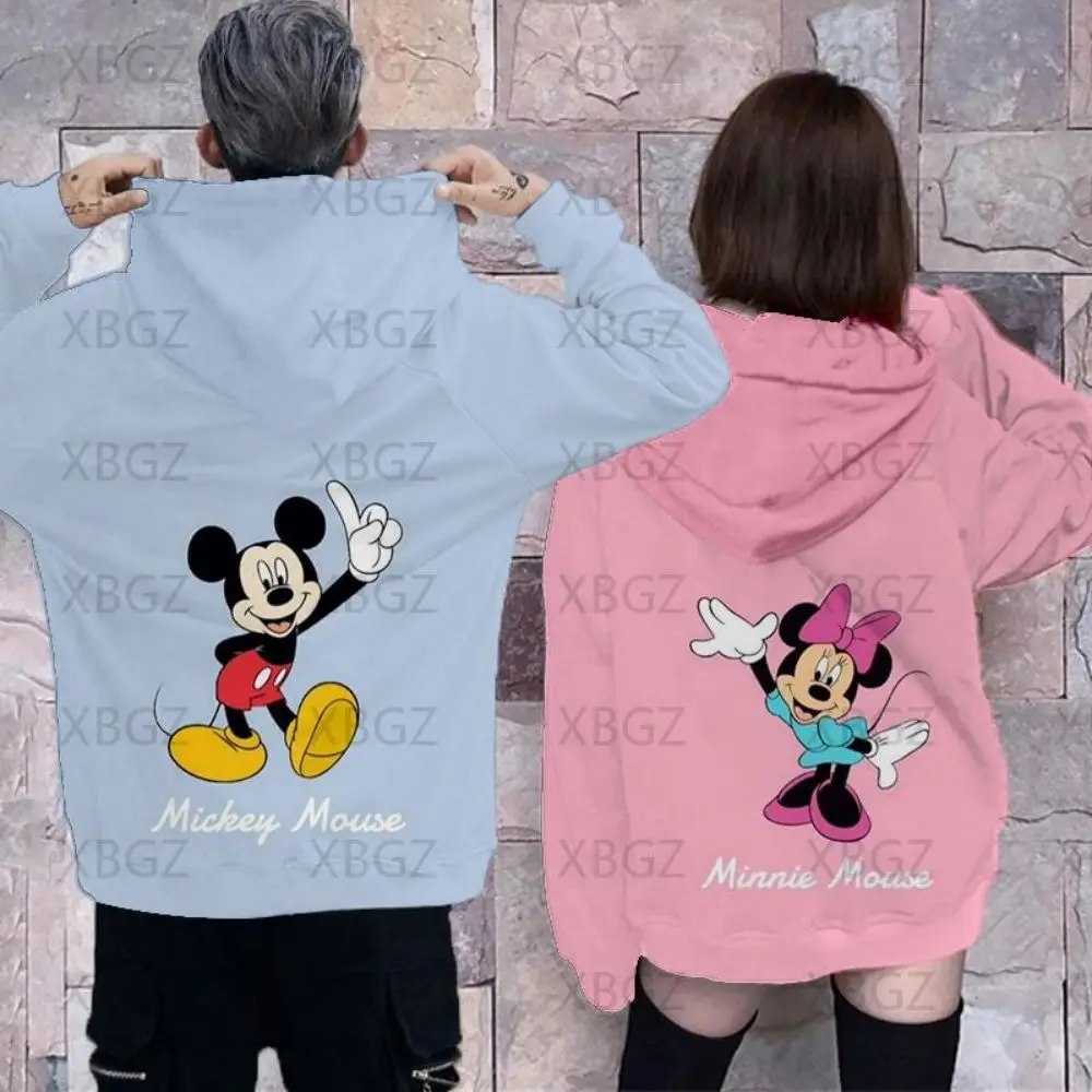 Women\'s 2024 Sweatshirt Disney Top Woman Mickey Men\'s Hoodie Couple Outfit Hoodies Minnie Mouse Sweatshirts Children\'s Y2k Print