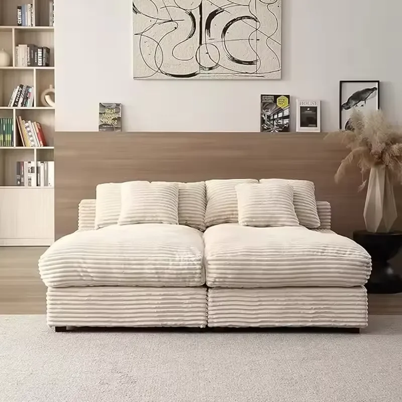 Hot-Selling Modern Italian Minimalist Compressing Fabric Sectional Sofa Bed Compressed Set with Sponge Filling for Living