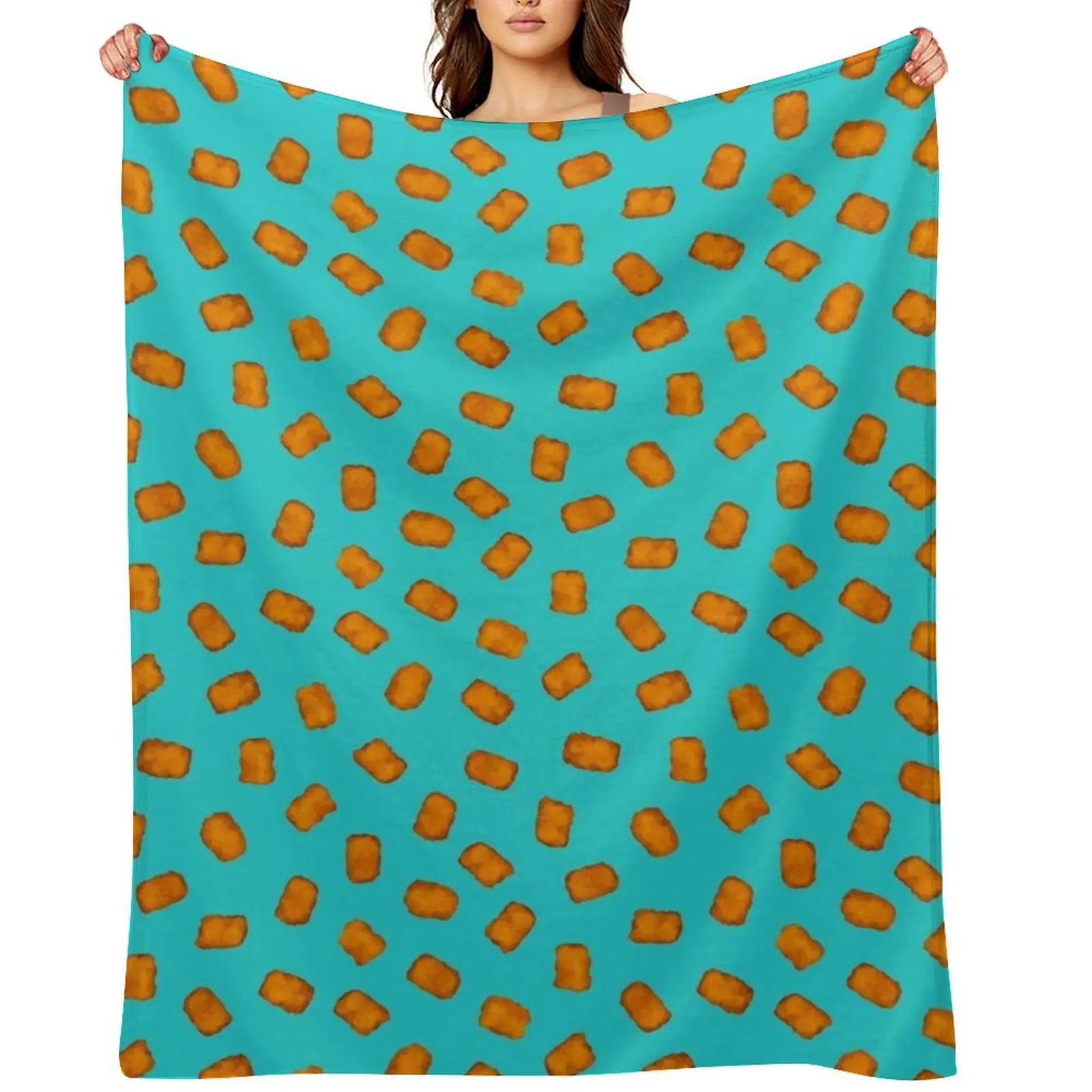 

Retro Tater tots Throw Blanket Plush Soft Beds Decorative Throw Bed Fashionable Blankets