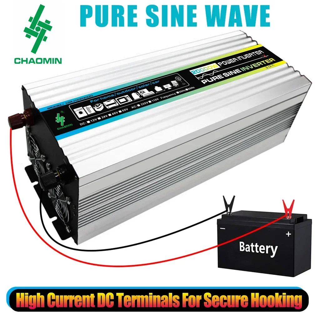 YINGFA Pure Sine Wave Power Inverter,4000W DC 12V 24V 48V 60V to AC220V,Peak 20000W Inversor,12 V 220 V Convertor for Air Condit