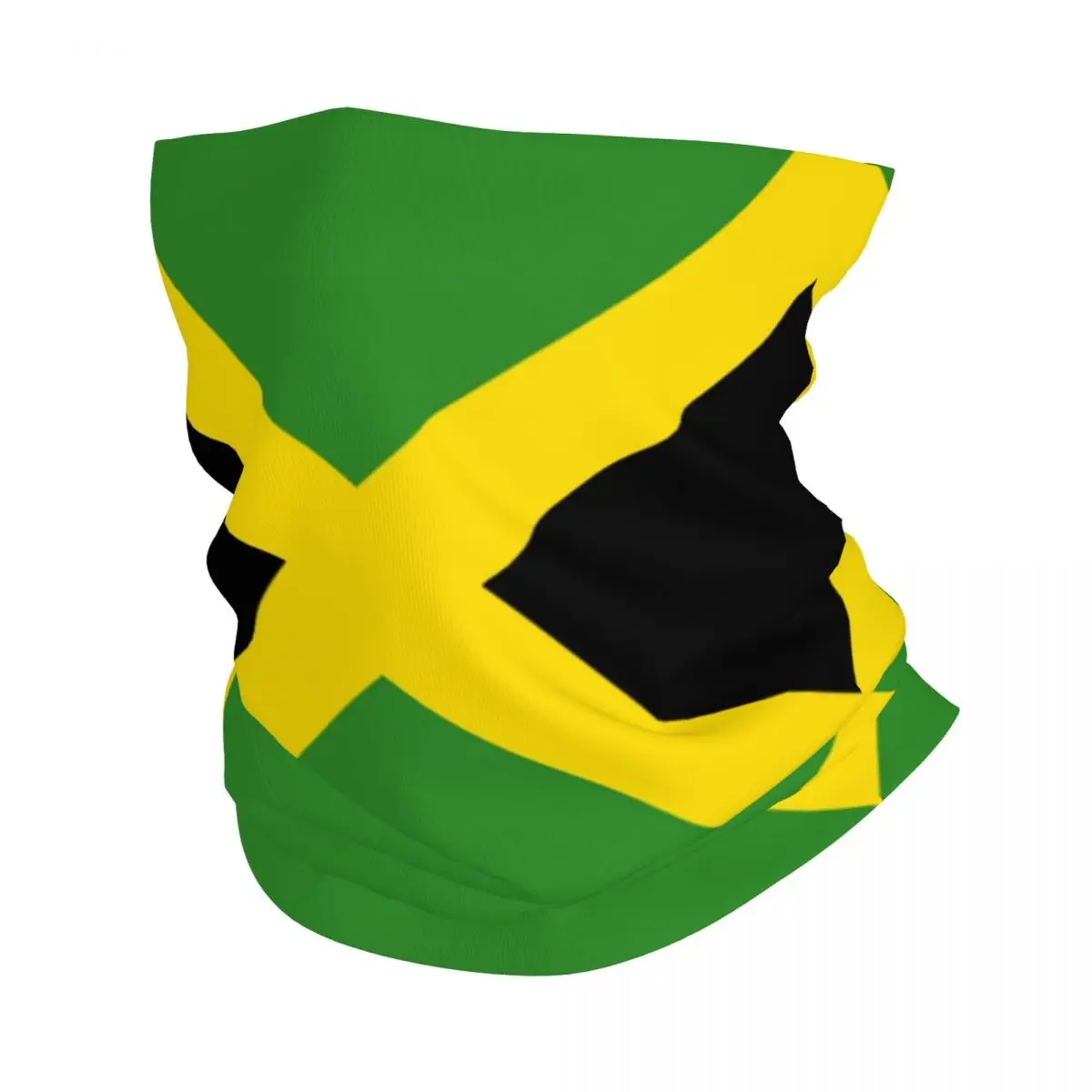 Jamaica Flag Bandana Neck Gaiter Printed Wrap Scarf Multi-use Balaclava Riding for Men Women Adult Winter