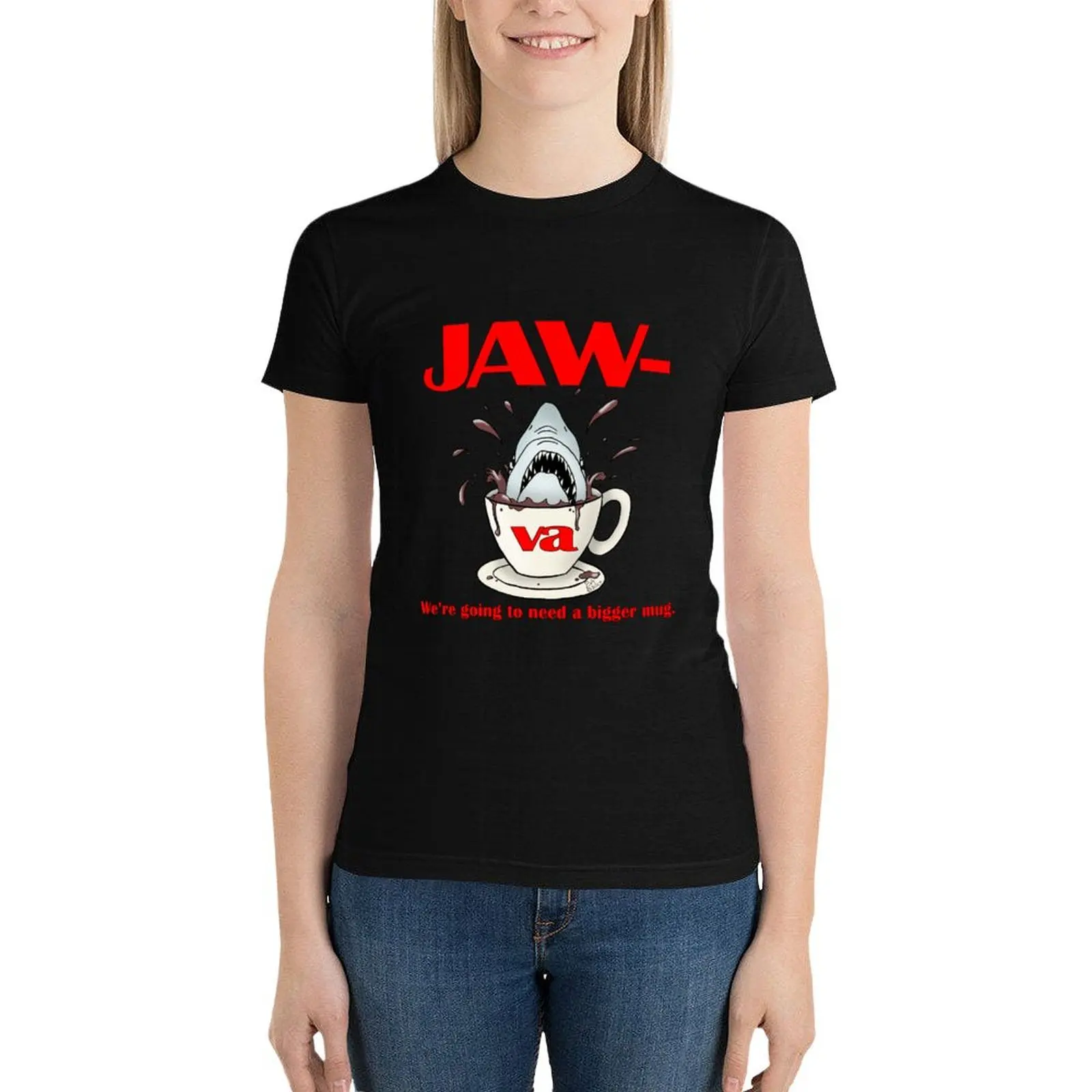 

Jaw-va T-Shirt plus size tops cute clothes shirts graphic tees anime clothes t-shirts for Women cotton