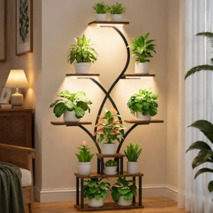Plant Stand Indoor with Grow Lights - 62
