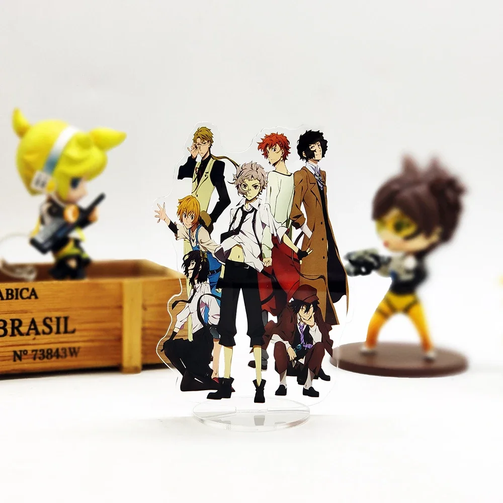 Bungo Stray Dogs group Dazai Atsushi Ranpo HF acrylic stand figure model plate holder cake topper anime Japanese