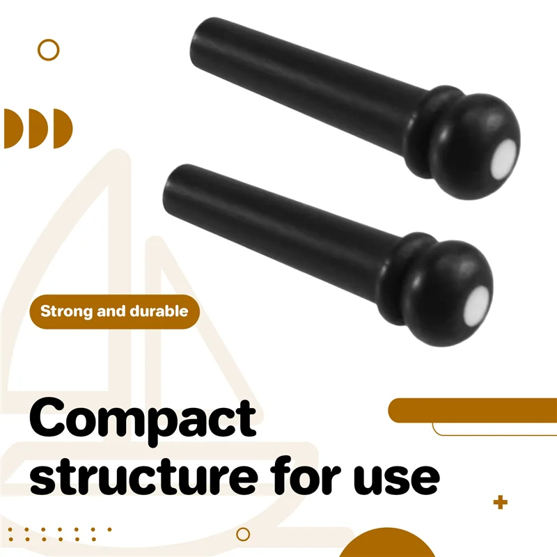 ABXY خشب الأبنوس 6 قطعة مجموعة دبوس نهاية مسمار ذيل الكمان للكمان والجيتار الشعبي الملحقات الموسيقية