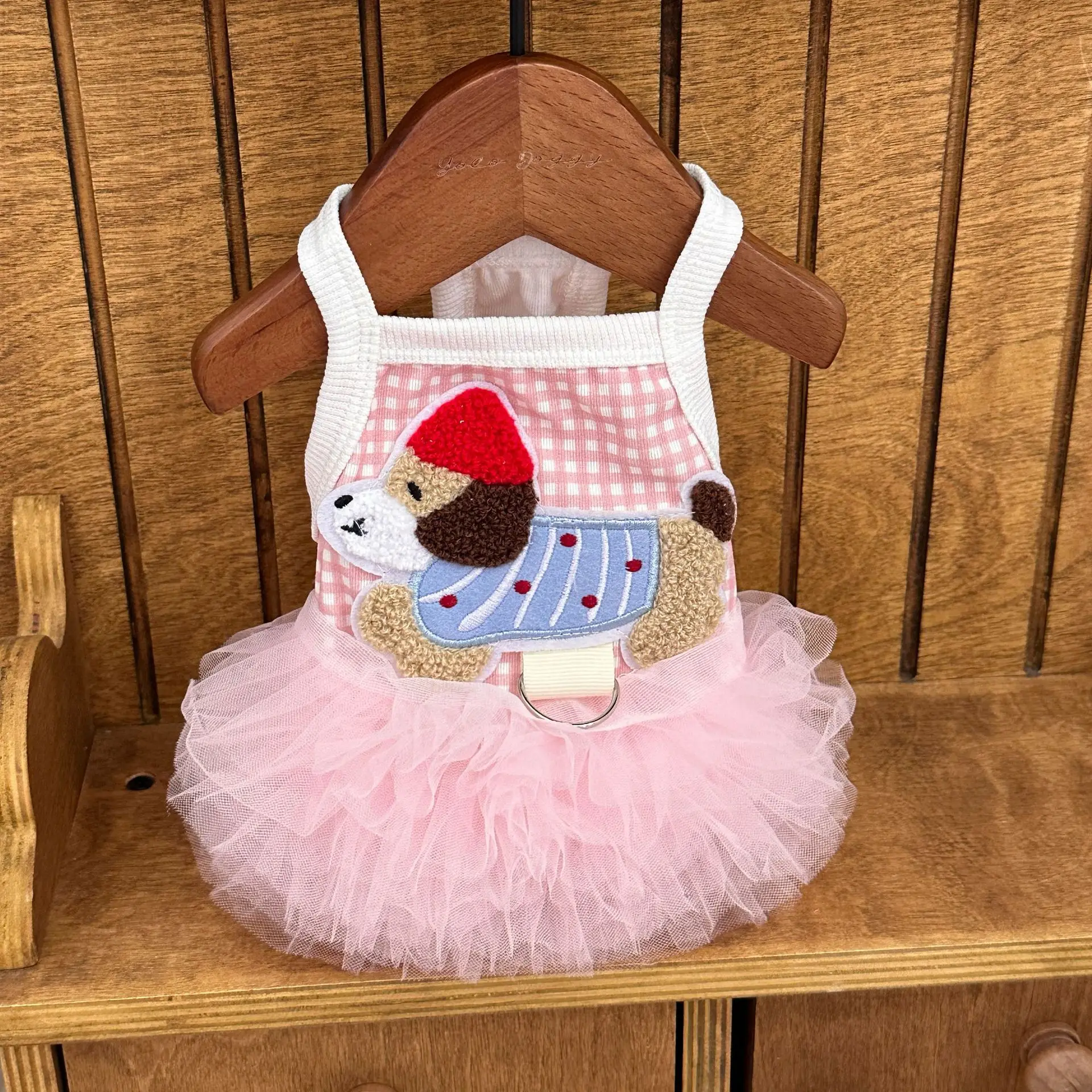 Vestido para perros pequeños con falda de tul a cuadros - Princesa - imagen 3