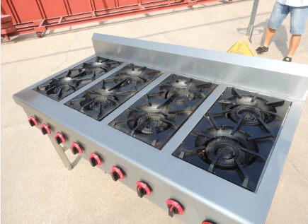 Commercial gas cooking range with 4/6/8 burners assembled gas stove for sale price