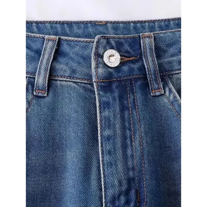 جديد ربيع وصيف 2026 جينز نسائي واسع الساق فضفاض موضة غير رسمية سراويل كاوبوي أنيقة تناسب الجميع سراويل نسائية #6