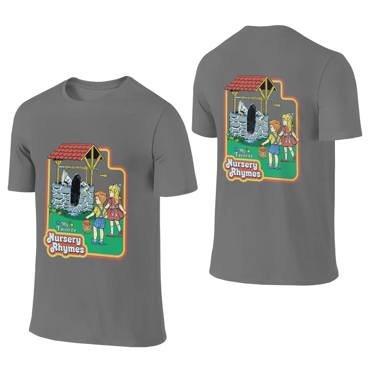 My Favorite Nursery Rhymes Shopping Reversible T-shirt Artistic Boy Full Texture Short Sleeve