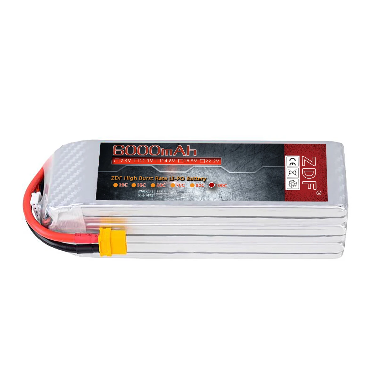 ZDF Graphene Battery 2S 3S 4S 6S RC Lipo 3300mah 4000mah 5000mah 6000mah 7000mah 11.1V 14.8V 22.2V for Car Drone