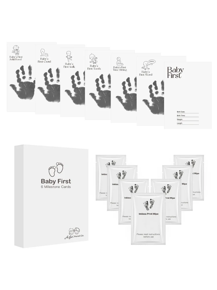 

7 шт. бесчернильный комплект для детских рук и следов, чистый сенсорный чернильный коврик для детского следа, без беспорядка, комплект для печати собачьих лап, чернила для следов своими руками