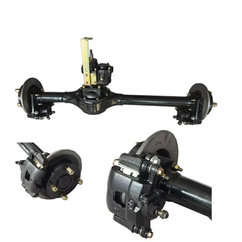 

4 Bolts Small Gearbox Booster Hydraulic Oil Disc Brake Rear Axle Rickshaw Rear Axle