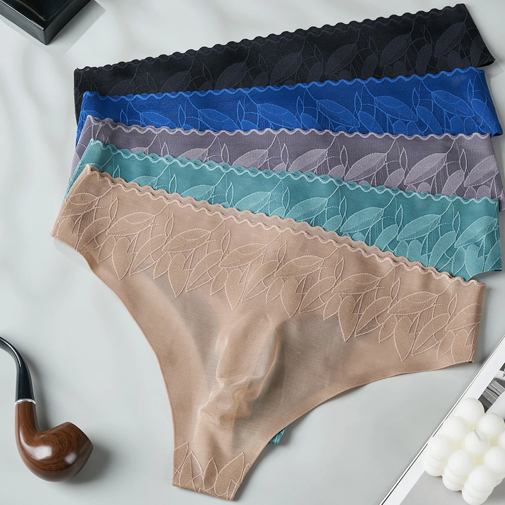 

Мужские гладкие бесшовные стринги с низкой посадкой, очень популярное нижнее белье, мужские трусики, кружевные эластичные трусы с Т-образной спинкой, нижнее белье, мужская одежда