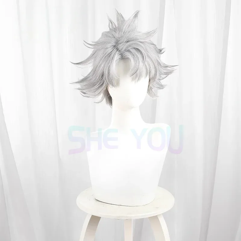 

CyGachiakuta Rudo Surebrec Anime Cosplay Wig Short Gray Hair Akuta Cleaners Halloween Carnival Party Props For Women Men