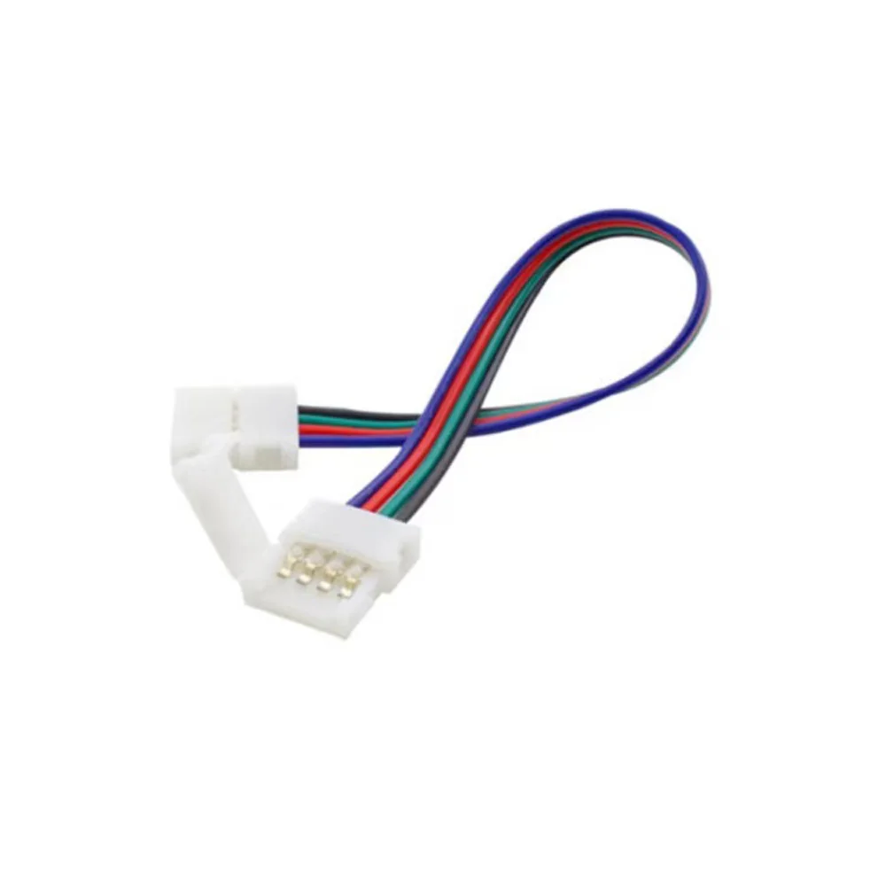 SMD 5050 LED Strip L-Shaped Connector 10mm Pack of 5/10/20 - 2PIN/3PIN/4PIN Light Buckle Port Accessory for LED Strip Lighting