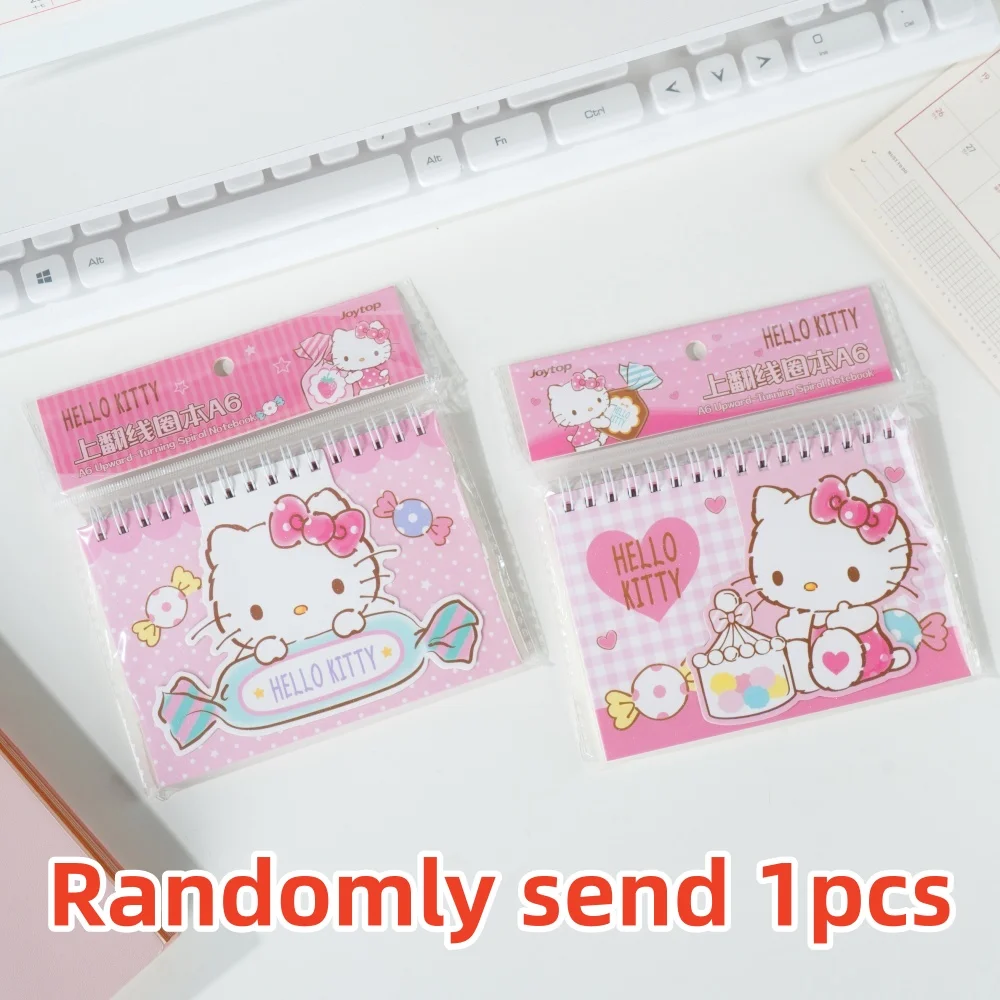 Genuine Sanrio Hello Kitty A6 Top Flip Spiral Notebook Cartoon KT Cat Portable Planner For Class Notes Homework Study Reminders image 3