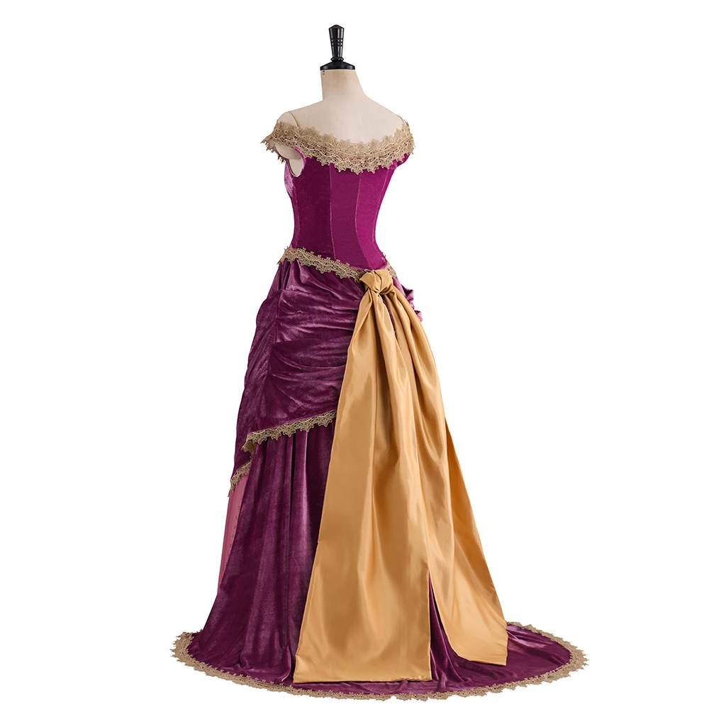 Robe fantaisie en velours victorien pour femme, robe de soirée Elizabeth du 18ème siècle, robe à épaules dénudées