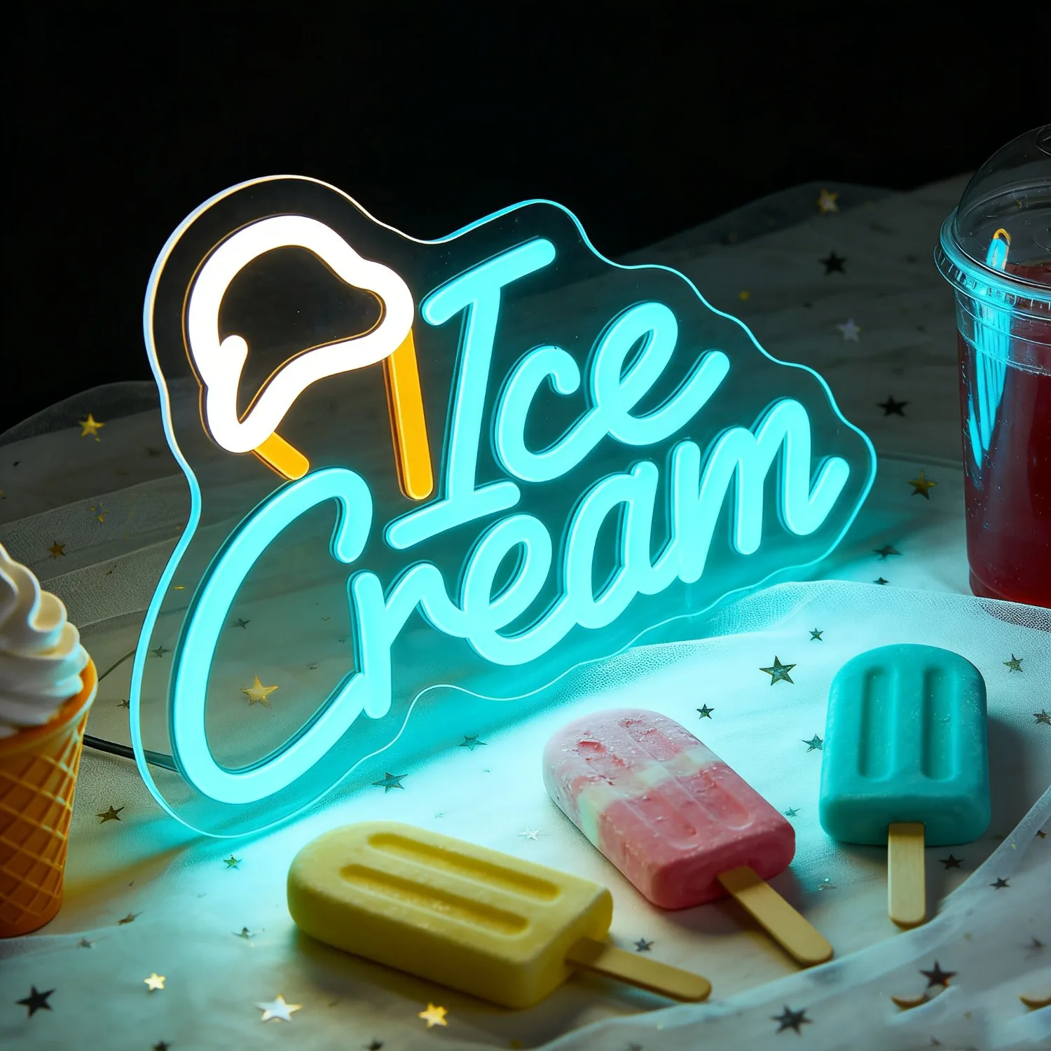 

Неоновая вывеска «Милый облачко-мороженое» со светодиодной подсветкой для декора спальни, гостиной, кафе, десертного магазина, атмосферное освещение, подарок
