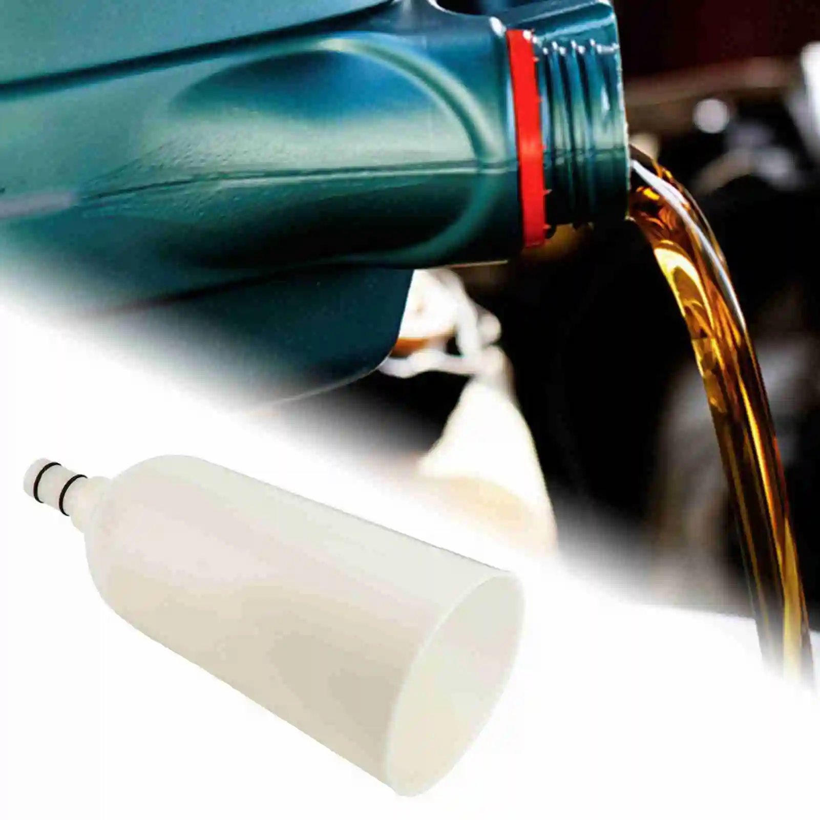 8Pcs Oil Funnel Filler Set Car Engine Oil Funnel Adaptor Filling Filler Set Plus Swivel Offset Extension Tube Spillproof Filling