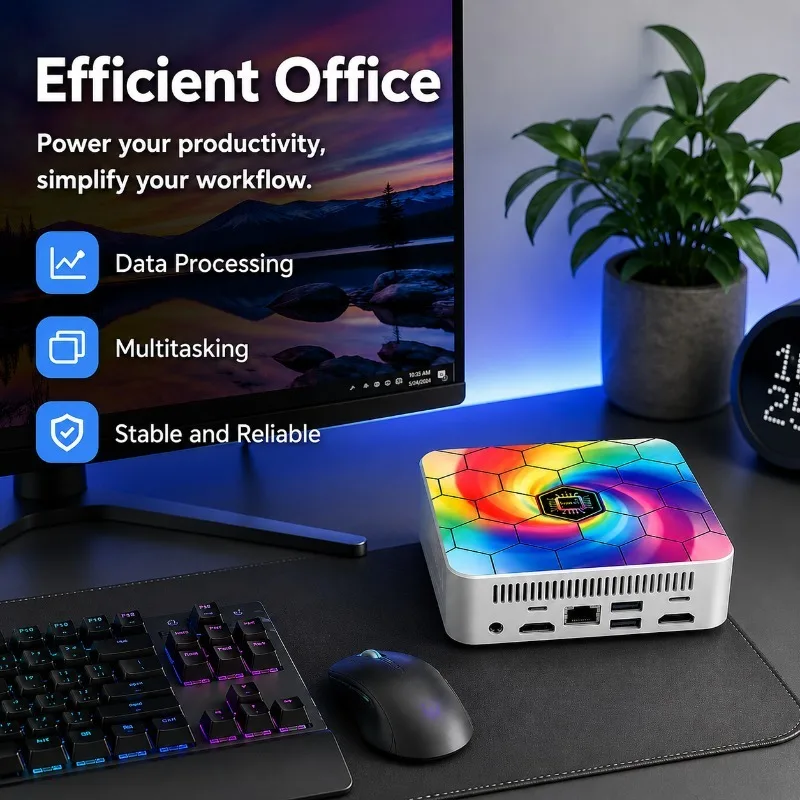 Colorful Intel Core N95 Mini PC, 16GB RAM, 1TB/2TB M.2 SSD, Win11, WiFi6, BT5.2, Ultra-Portable PC for Office & Study