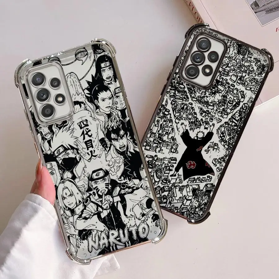 Capa para Samsung Galaxy A23 A51 A24 A52 A12 A03 A33 A50 A14 A04 A73 A13 A15 A05 A07 A53 A54 A34 A16 A06, Capa de Telefone Hot Naruto