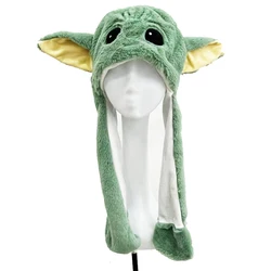 Star Wars Baby Yoda Plush Hat Baby Yoda Figure Kawaii Cartoon Ears Hat Kids Toys Boys Girls Christmas Gifts