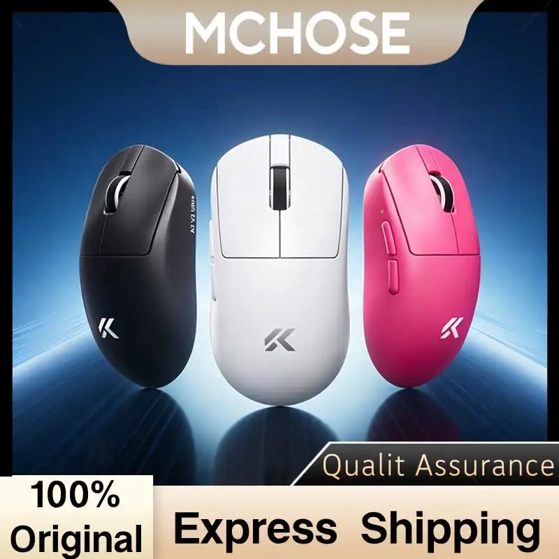 MCHOSE A7 V2 Pro Wireless Gaming Mouse, Tri-Mode Connection, 59 Grams, PAW3395 26K DPI Sensor, Wired 8K/Wireless 1K Polling