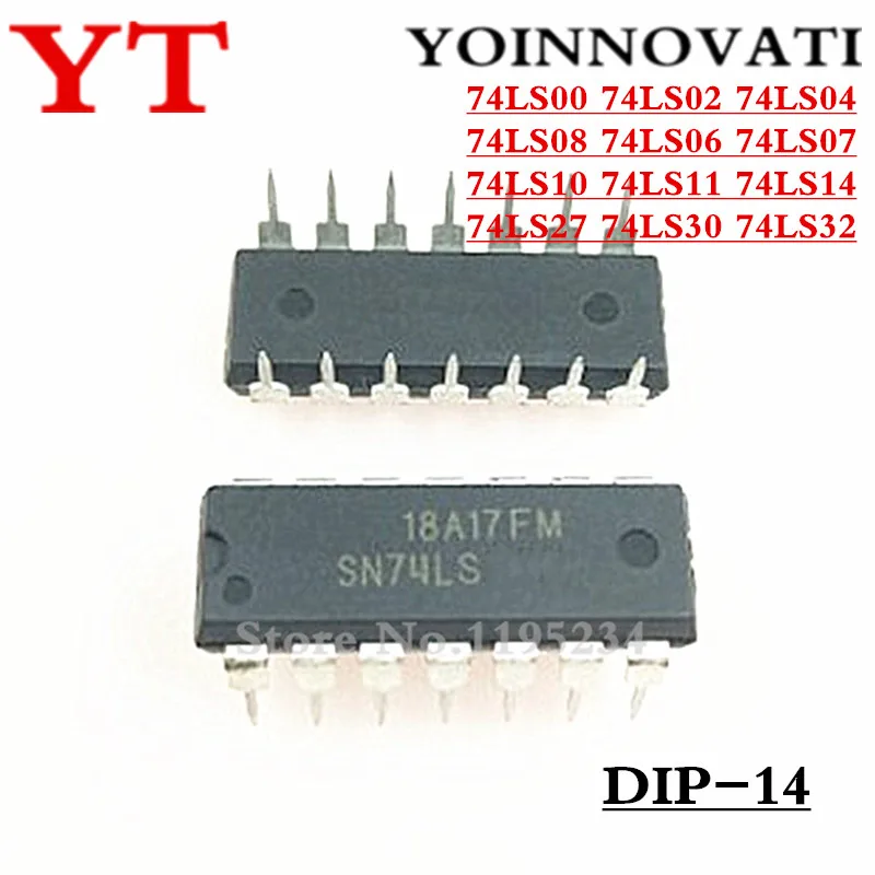 

100pcs SN74LS00N SN74LS02N SN74LS04N 74LS00 74LS02 74LS04 74LS08 74LS06 74LS07 74LS10 74LS11 74LS14 74LS27 74LS30 74LS32 DIP-14