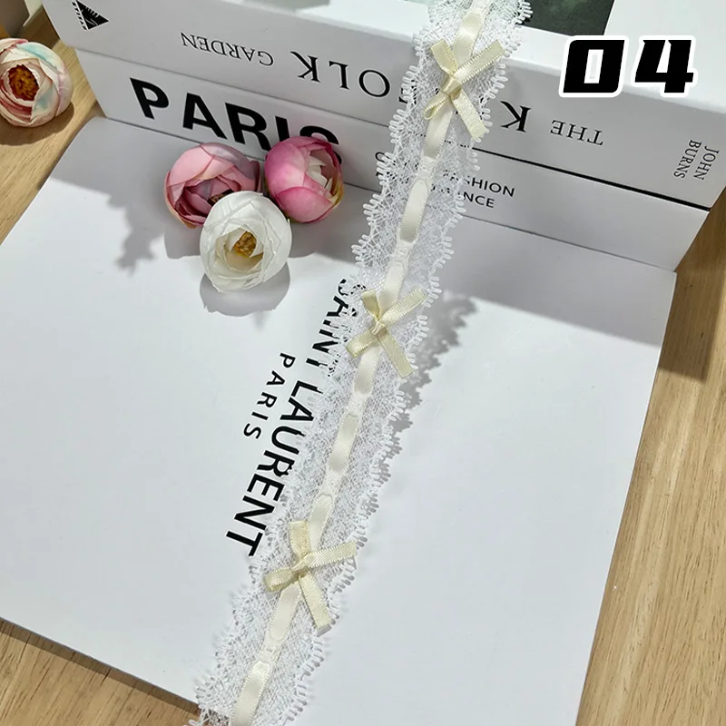 1M Bow Pleated Lace Handmade Diy Decoration Baby Clothes Skirt Hem Clothing Lace Accessories Curtains Home Decoration Accessorie
