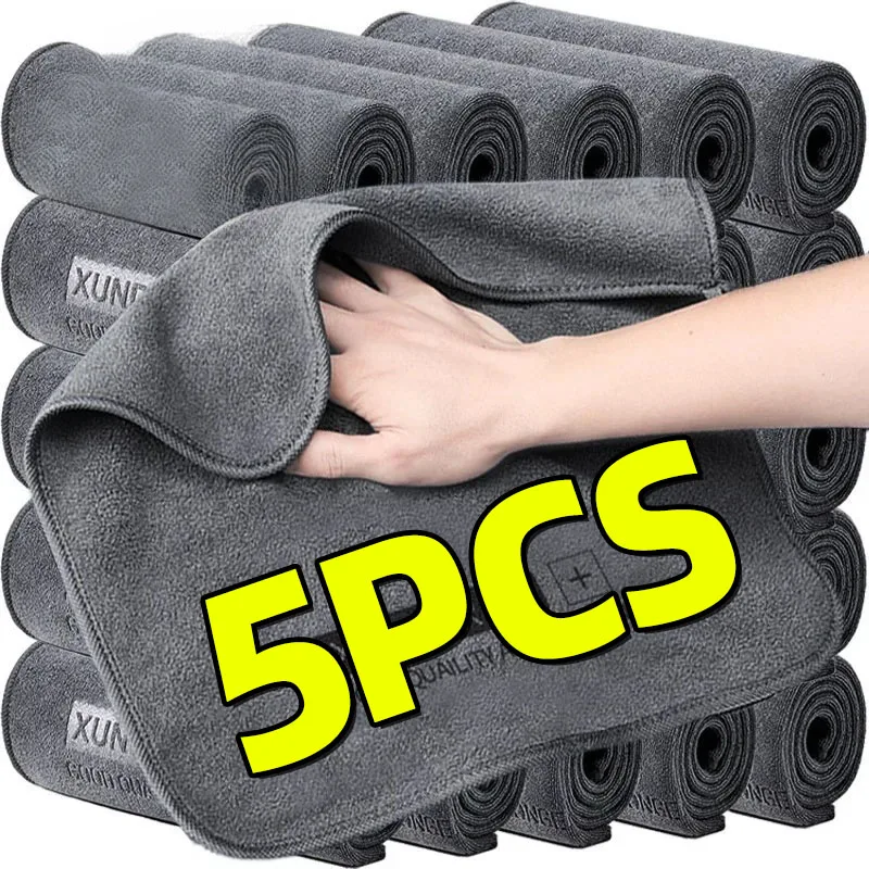 Toalla de lavado de coches de fibra ultrafina de alta gama, tela súper suave limpia y seca, sellado de bordes, fuerte absorción de agua, toalla de lavado de coches