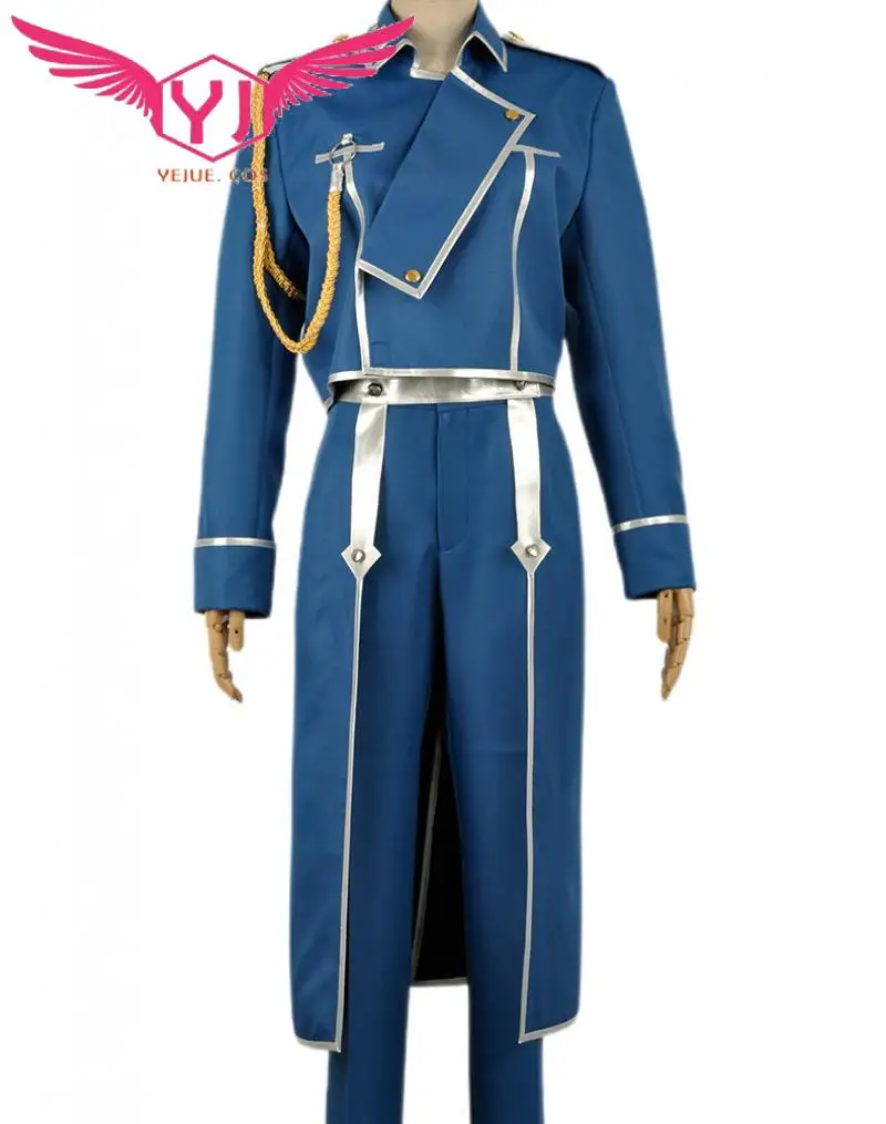 

Alchemist Roy Mustang Colonel Cosplay Costume Military Lieutenant Riza Hawkeye Coat Halloween Men Uniform Suit