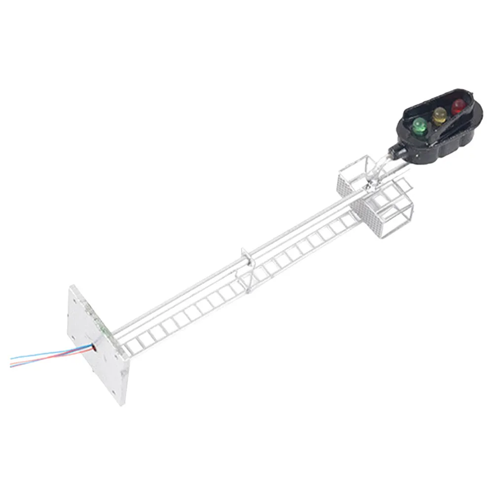 

Miniature Plastic Train Signal Light for Scenery Landscape DIY Sand Table Layout Architectural Railroad Traffic Light Decoration