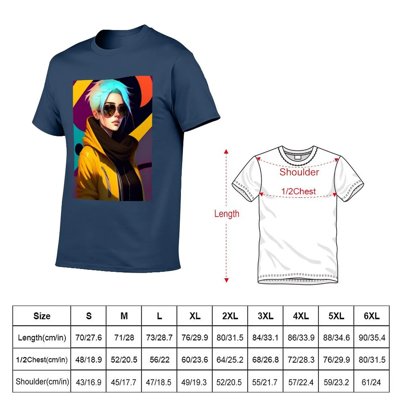 القوطية مثير أنيمي فتاة Stablediffusion Ai الفن الخيال لطيف Steampunk فتاة Midjourney أنيمي شخصيات Cyberpunk مانغا كا تي شيرت