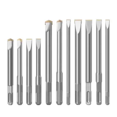 SDS PLUS Quare Shank 초경 플랫 팁 치즐 드릴 비트 전기 드릴 용 대리석 용 임팩트 해머 핸드 툴