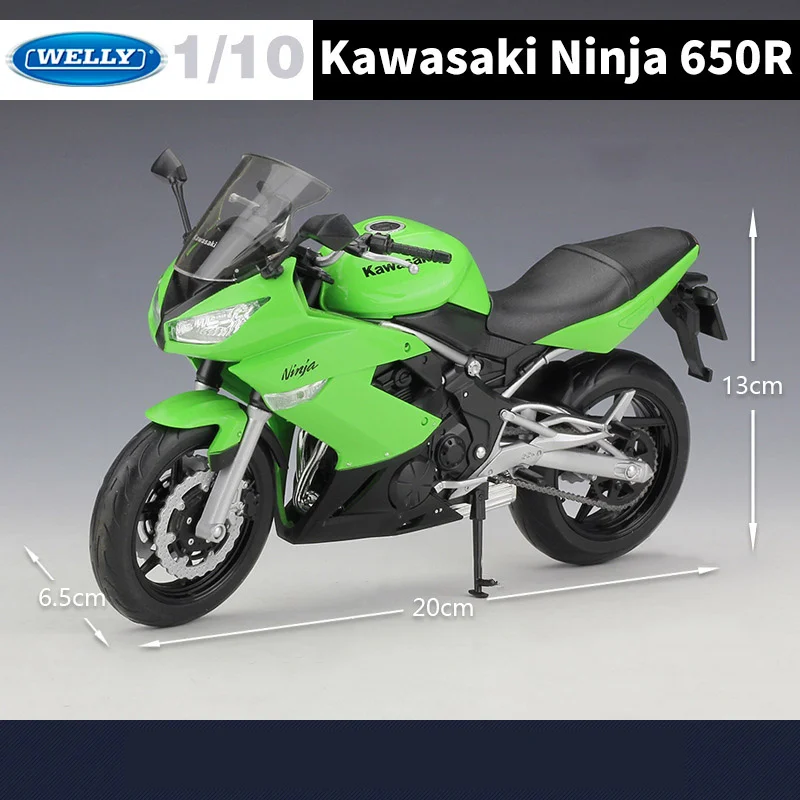 WELLY 1:10 Kawasaki Ninja 650R Legering Sport Motorfiets Model Diecasts Metal Street Racing Motorcycle Model Simulatie Kids Geschenken