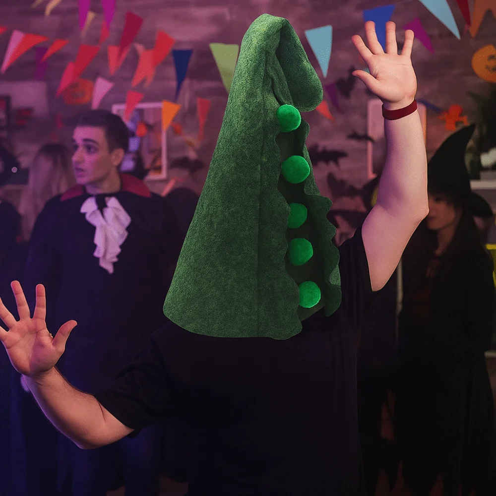 Cappello a forma di codificata in poliestere Decorazione per capelli Puntelli per foto Costume cosplay di Halloween Copricapo multifunzionale