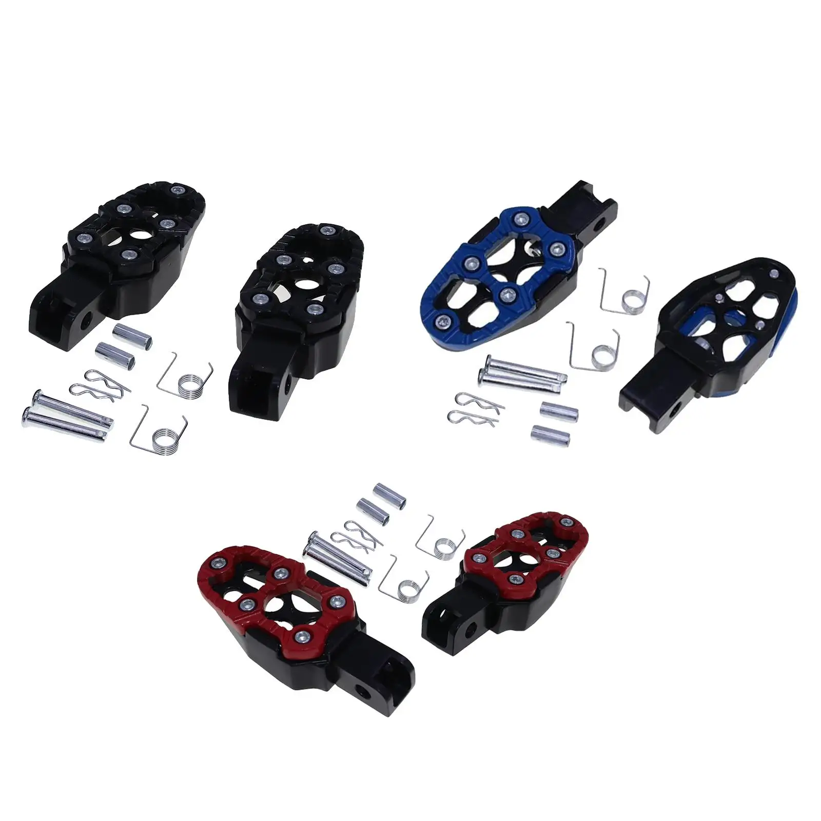 Motorbike Footrests Pedals Universal Accessories Wide Footpegs Replacement Stablize Portable Motorcycle Back Foot Pegs