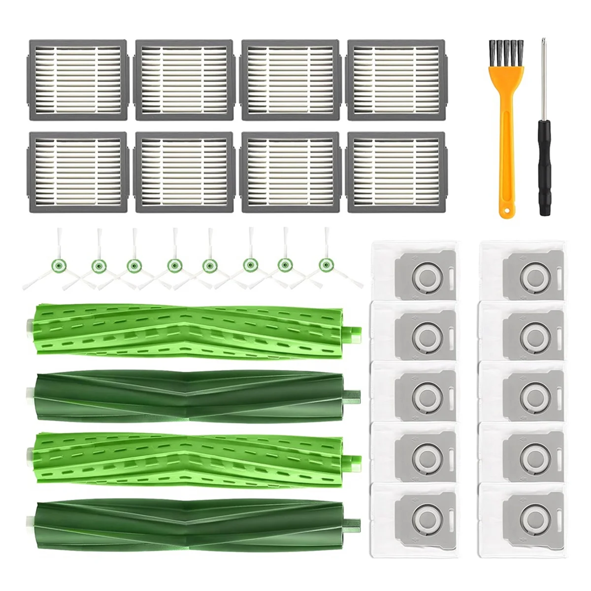 For IRobot Roomba E/I/J Series,E5 E6 I6 I7+ J7+/Plus Replacement Parts Main Side Brush Hepa Filter Mop Cloth Accessories