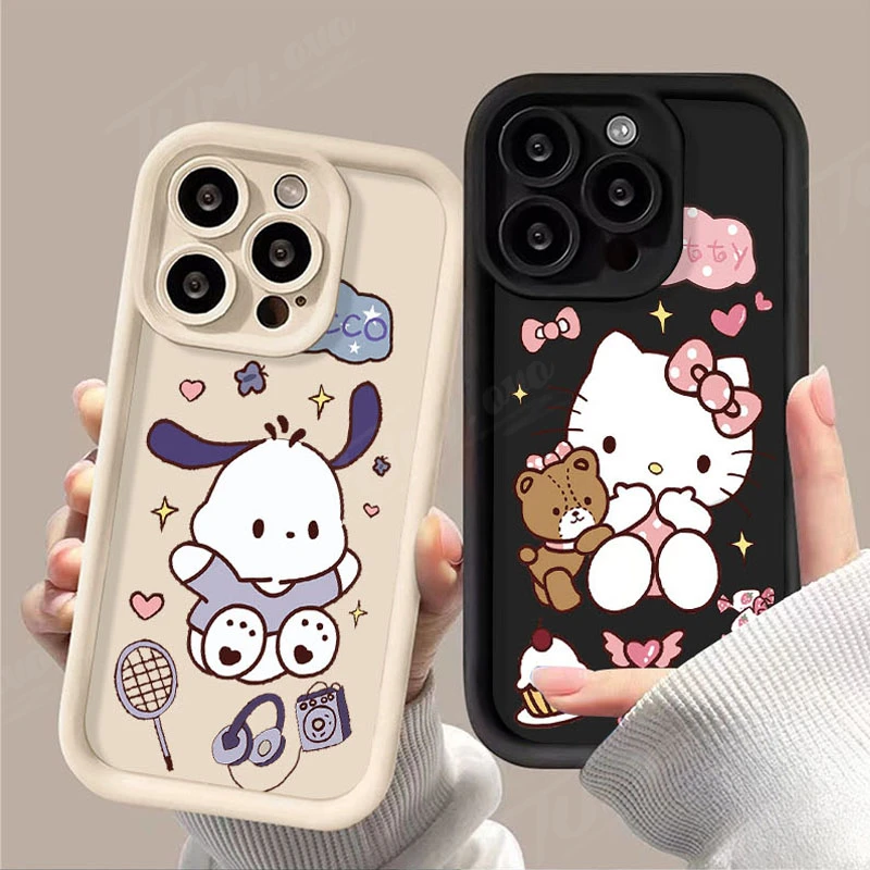 Hello Kitty Pochacco Phone Case for Xiaomi Redmi Note 13 12 11 Pro Plus 12S 11S 10S 10 9 9S 8 12C 13C Soft Silicone Back Cover