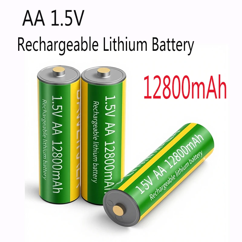

1.5V AA 12800mAh rechargeable Lithium Battery Manufacturers Direct Sales for Cameras Electric Toys exclusive charger