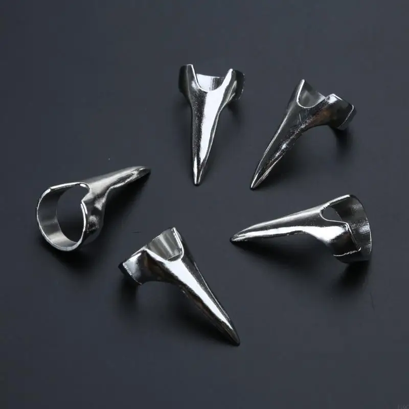 5Pcs/set Ring Stitches Tool Hair Extension Finger Ring Metal Nails For Fingers Easy Braiding Hair Tool Finger Claws Ring 