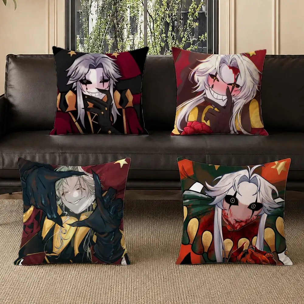 comic The Freak Circus Cushion Cover Pillow Short Plush Pillow Warm Simple Style for Living Room Bedroom Gift Giving