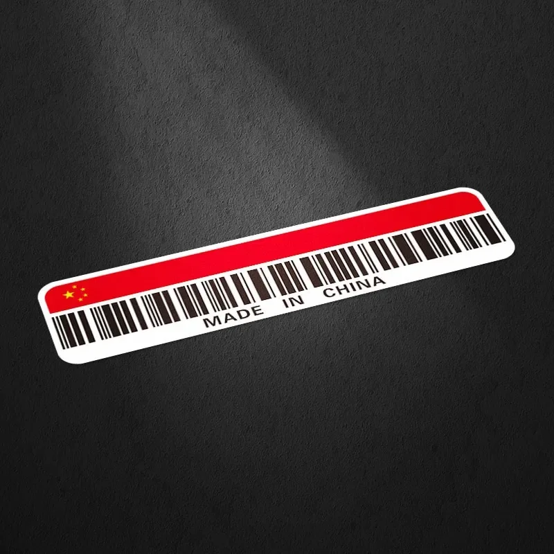 Bar Code Reflective Stickers Origin National Label Flag Made In Germany Japan Italy Usa Decal Applique Decoration