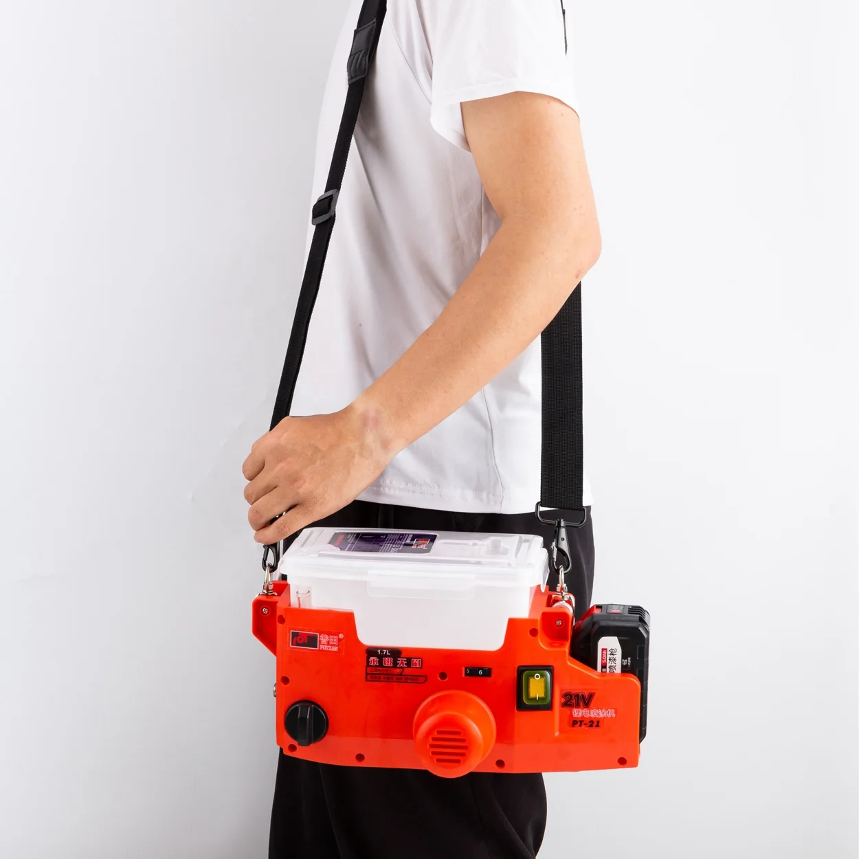 High Power Automatic Mini Battery Operated Wall Wireless Airless Paint Spray Gun 1.7L Capacity