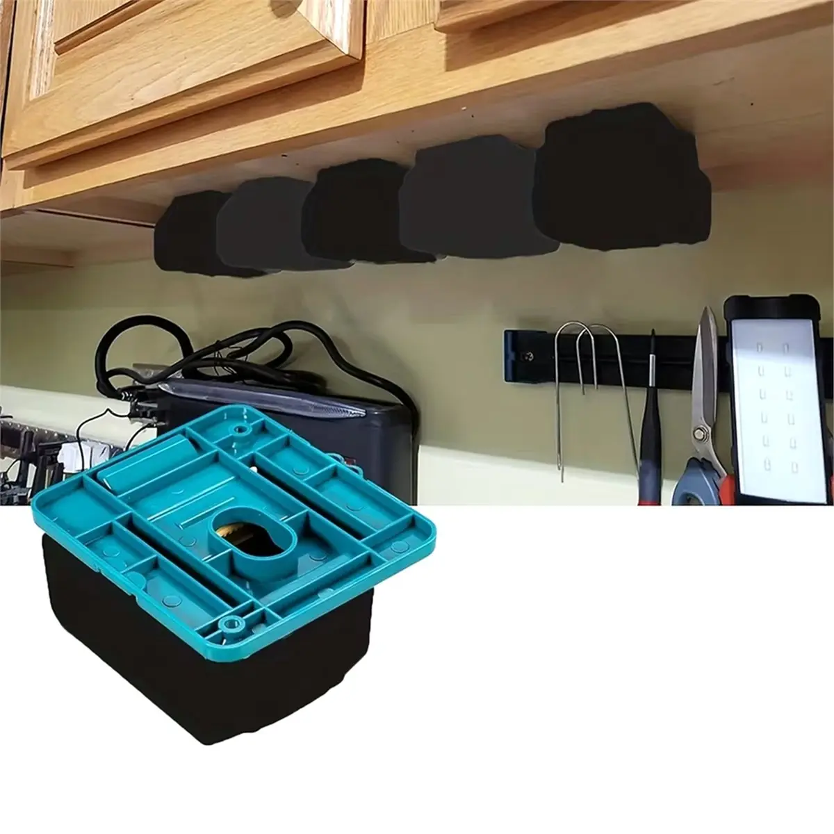 (ABDH) 10pcs Battery Dock Holder Wall Mount for 18V Makita BL1860 BL1850 BL1840 BL1830 Batteries Bracket Storage for Warehouse