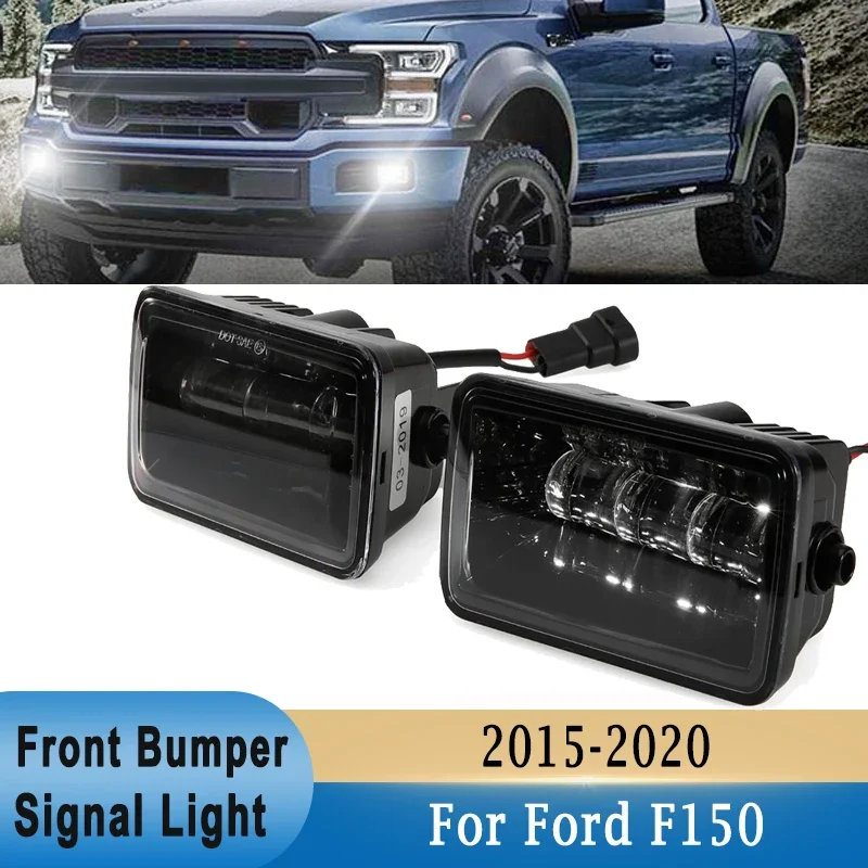 LED Fog Lights for Ford F150 2015-2020 for F250 F350 Super Duty 2017-2018 6000K 30W IP67 Waterproof LED Projector Fog Lamp