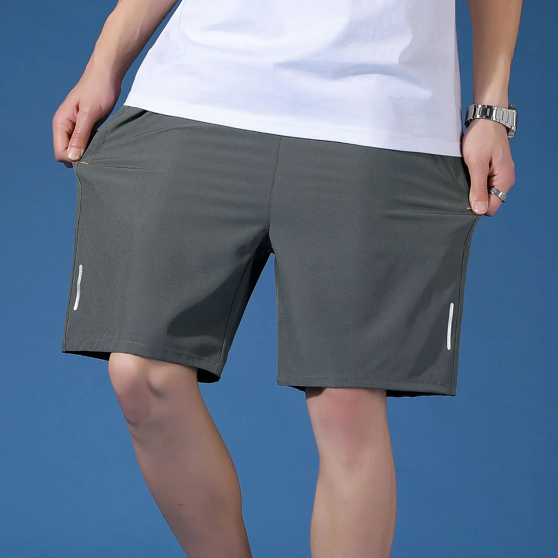 Summer Casual Shorts Men Breathable Beach Shorts ice silk Comfortable Fitness Basketball Sports Short Pants Male running shorts
